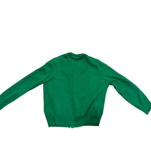 Lands End Women's Green Button Front Cardigan Sweater Top Size L P 14 16